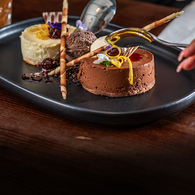 Dessert menu at The Kings Arms