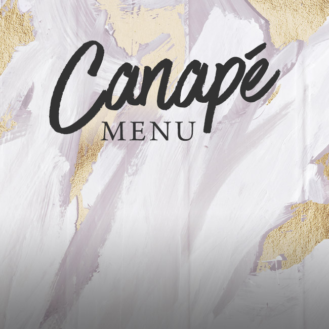 Canapé menu at The Kings Arms
